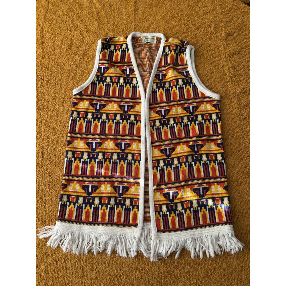 vintage 1960s/1970s Justin Charles Co-ordinates knit vest Multicolor Size S